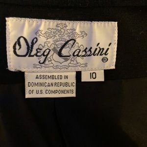Oleg Cassini black blazer and skirt